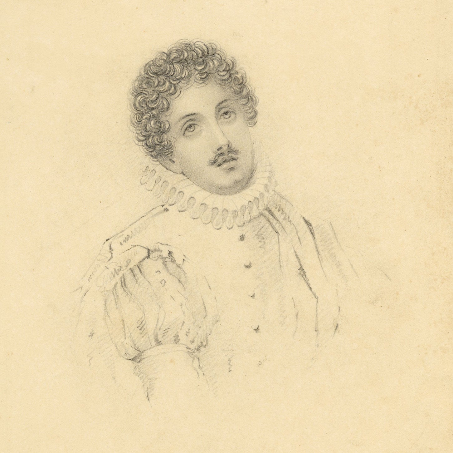 Anon., Pierre de Bocosel de Chatelard – Early 19th-century graphite drawing