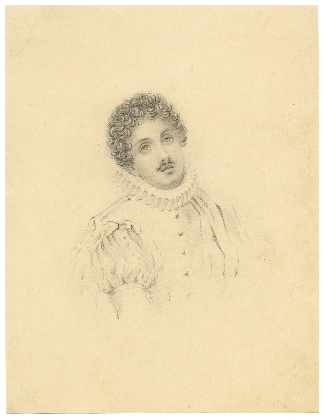 Anon., Pierre de Bocosel de Chatelard – Early 19th-century graphite drawing