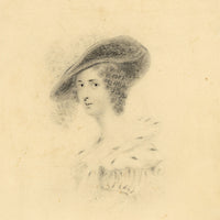 Anon., The Hon Lady Georgina Agar-Ellis, Baroness Dover – Early 19th-century graphite drawing