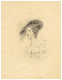 Anon., The Hon Lady Georgina Agar-Ellis, Baroness Dover – Early 19th-century graphite drawing
