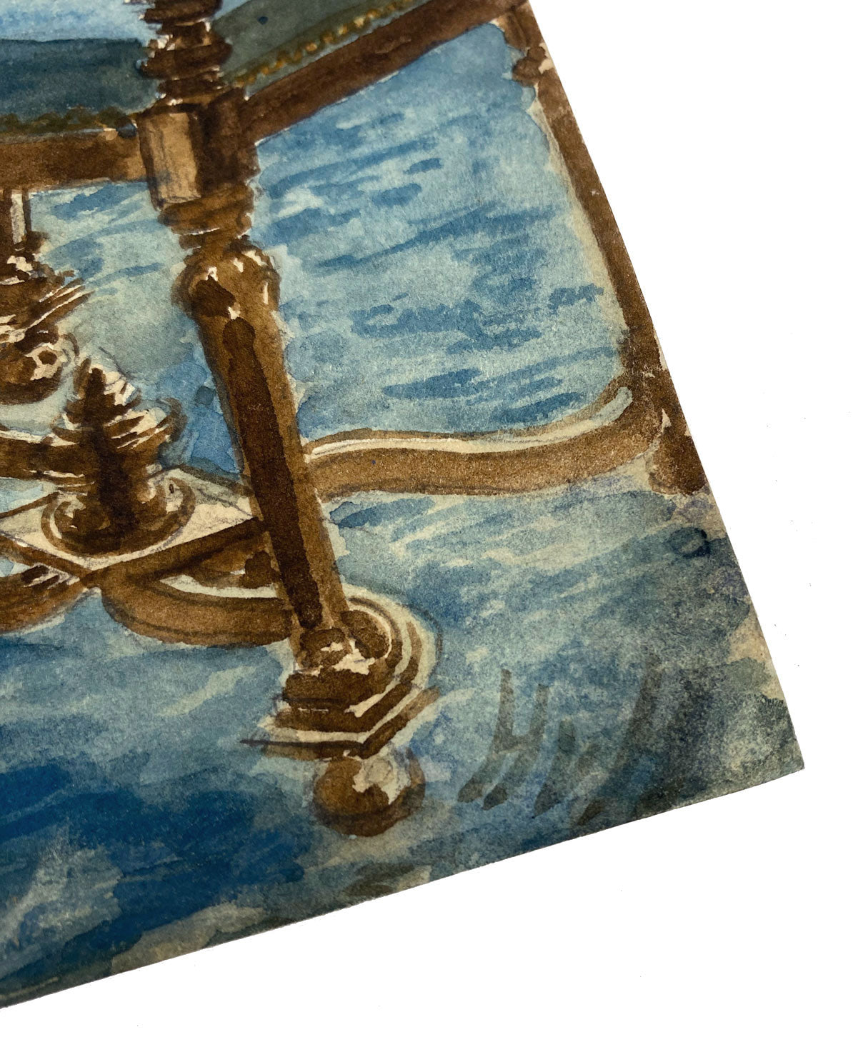 Attrib. Hughson Hawley, Jacobean Revival Dining Room Interior – Late 19th-century watercolour painting