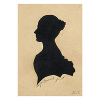 Augustin Edouart, Silhouette Portrait of Katherine Vereker – Early 19th-century watercolour painting