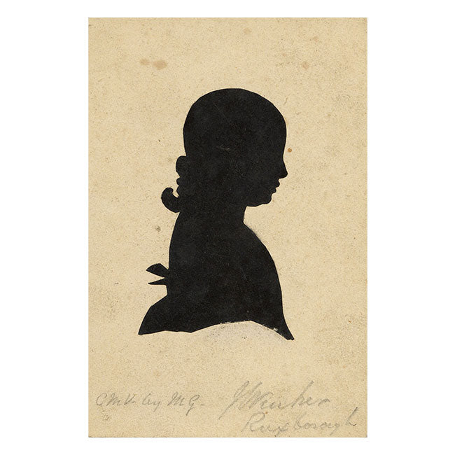 M.G., Silhouette Portrait of C.M. Vereker – Early 19th-century watercolour painting