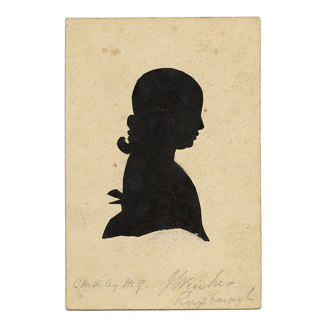 M.G., Silhouette Portrait of C.M. Vereker – Early 19th-century watercolour painting