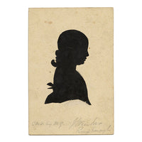 M.G., Silhouette Portrait of C.M. Vereker – Early 19th-century watercolour painting