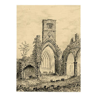Standish Prendergast Vereker 4th Viscount Gort, Sligo Abbey, Ireland – Early 19th-century pen & ink drawing