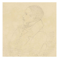 Hon. Maria Corinna Vereker, Gentleman Portrait – Mid-19th-century graphite drawing
