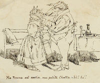 John Prendergast Vereker 3rd Viscount Gort, Anthropomorphic Cartoon after J.J. Grandville – Early 19th-century pen & ink drawing