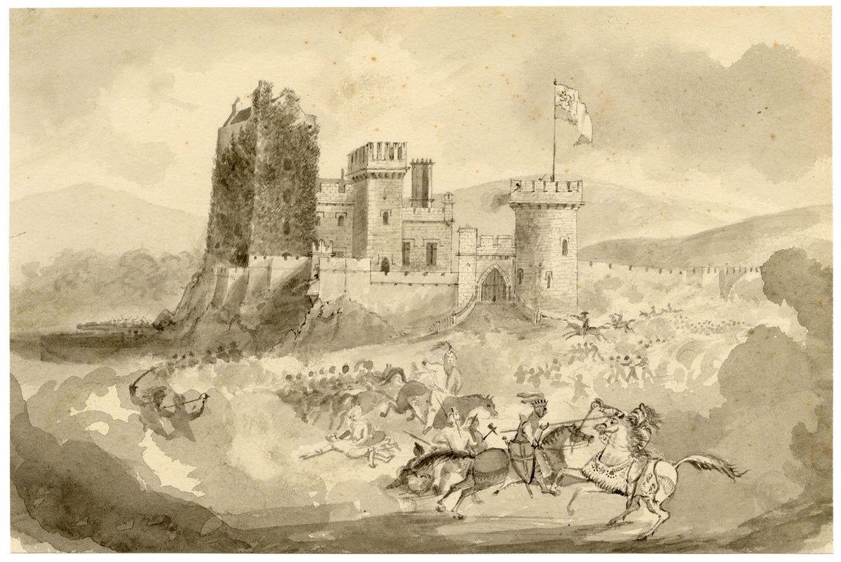 Hon. Waller O'Grady, Castlegarde Castle, Co. Limerick – Early 19th-century watercolour painting