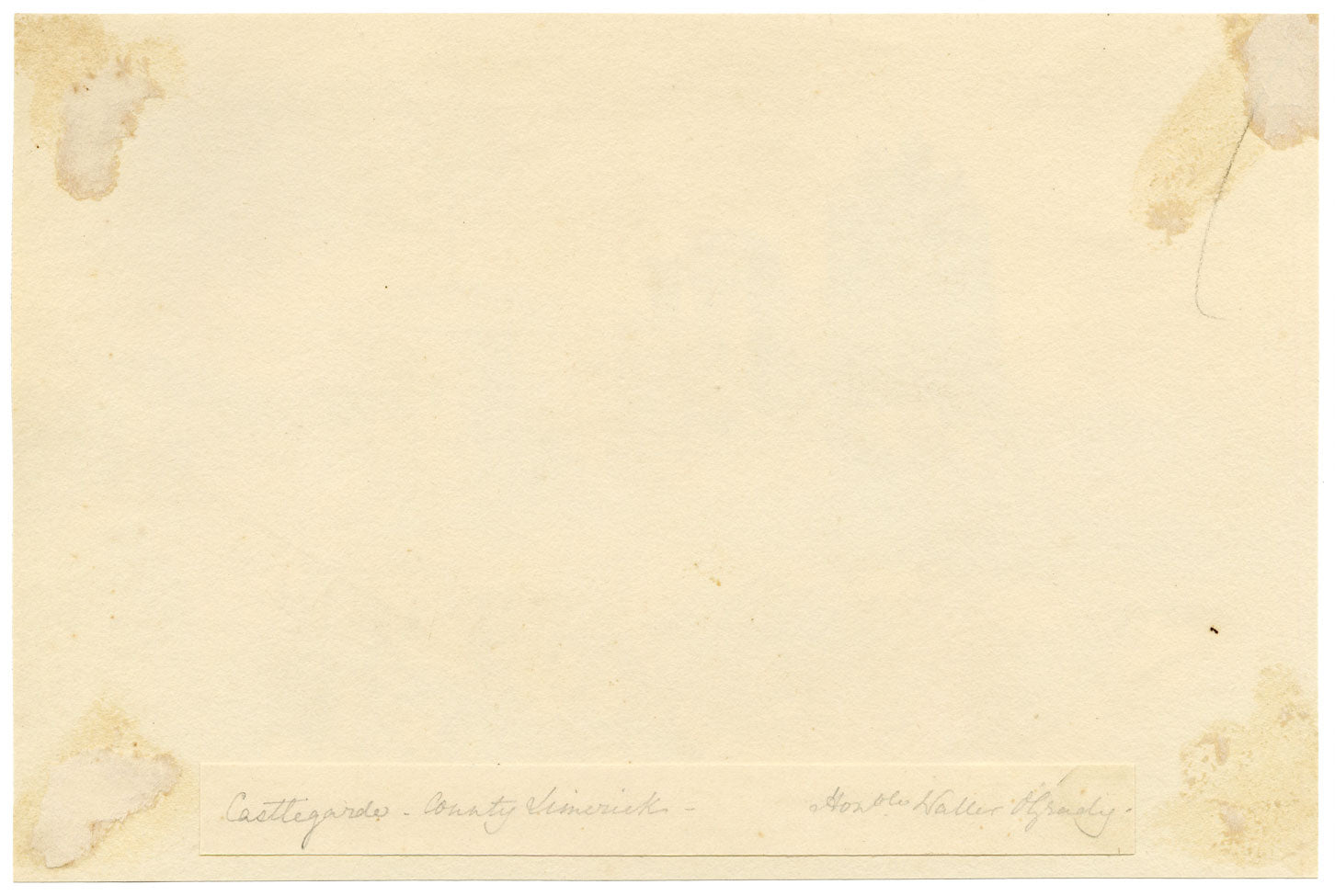 Hon. Waller O'Grady, Castlegarde Castle, Co. Limerick – Early 19th-century watercolour painting