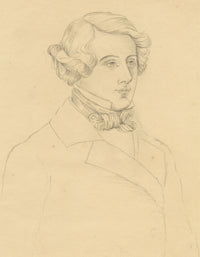 Hon. Isabella Sabrina O'Grady, Portrait of Thomas Francis Meagher – Mid-19th-century graphite drawing