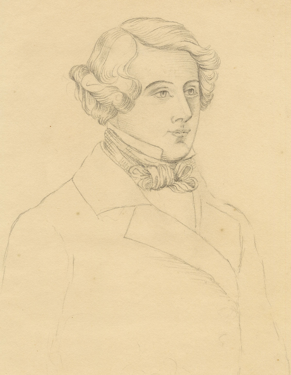 Hon. Isabella Sabrina O'Grady, Portrait of Thomas Francis Meagher – Mid-19th-century graphite drawing