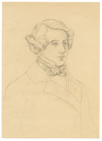 Hon. Isabella Sabrina O'Grady, Portrait of Thomas Francis Meagher – Mid-19th-century graphite drawing