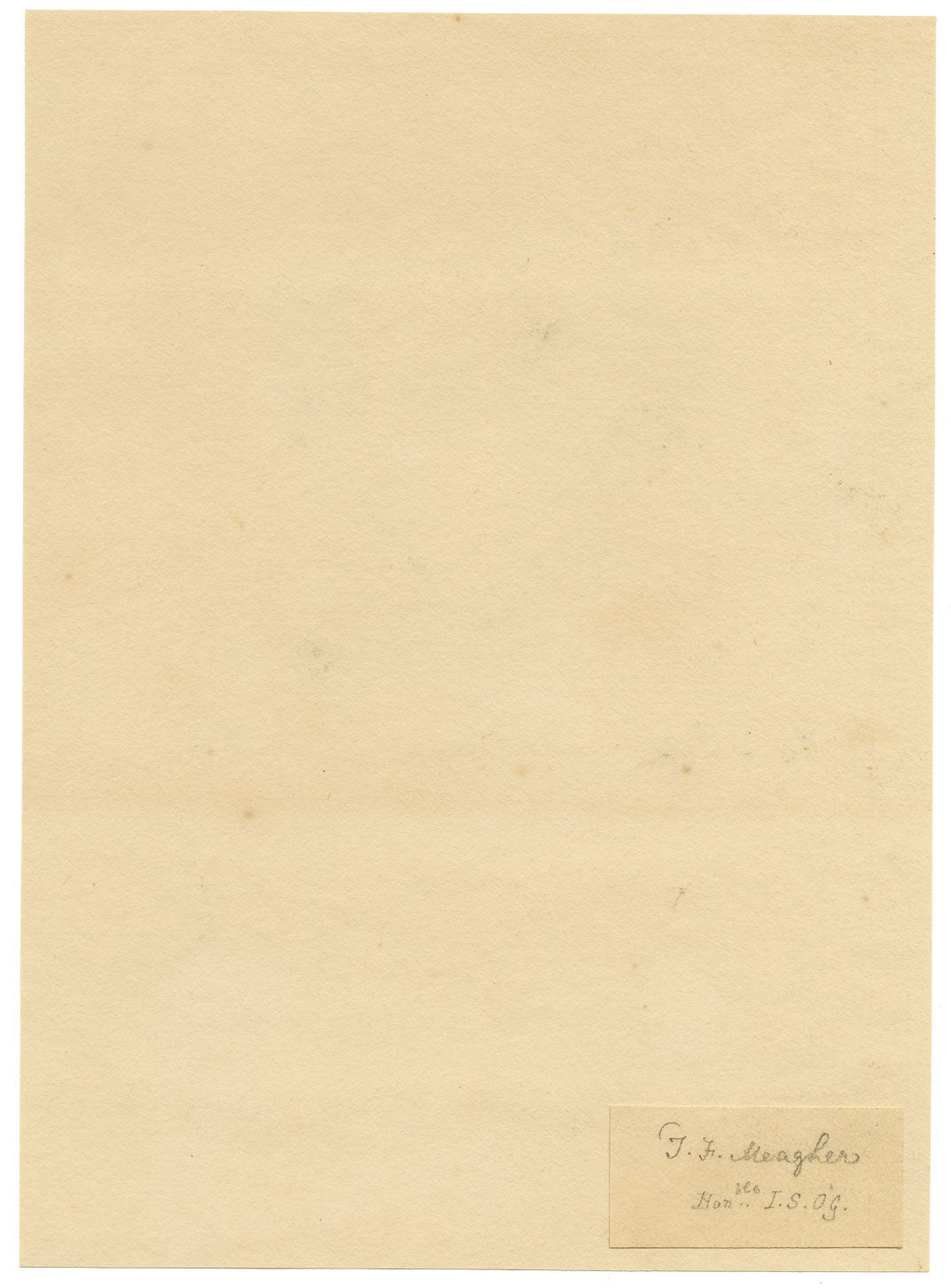 Hon. Isabella Sabrina O'Grady, Portrait of Thomas Francis Meagher – Mid-19th-century graphite drawing