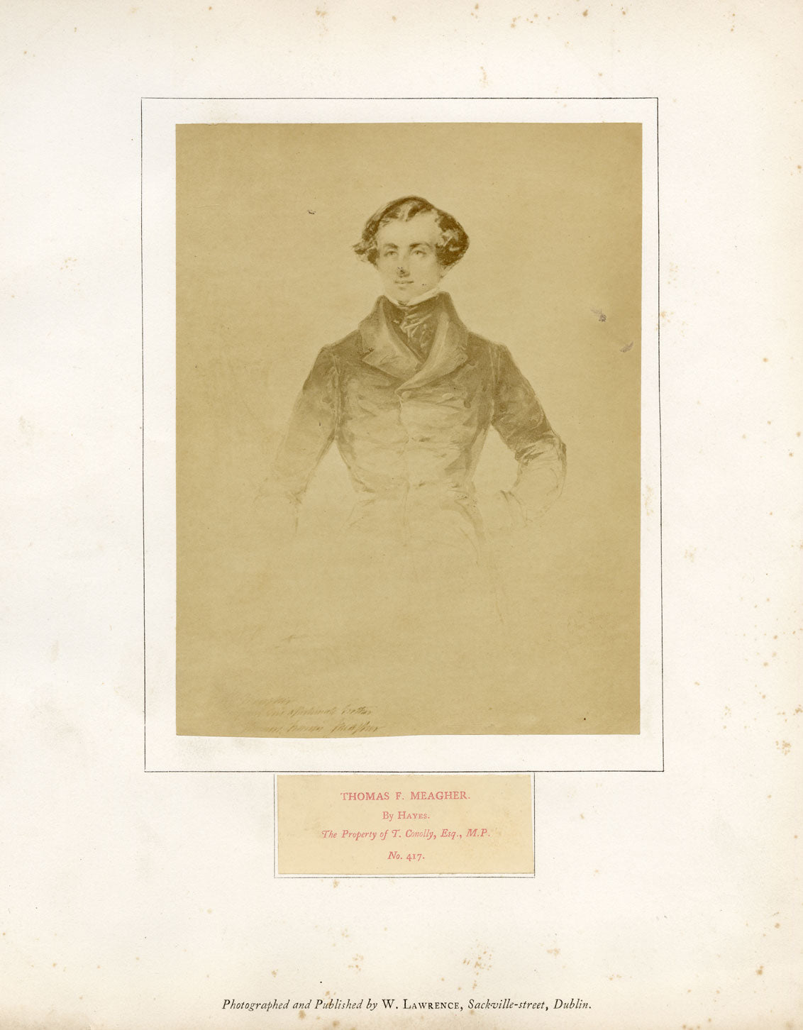 Edwin Hayes, Portrait of Thomas Francis Meagher – Mid-19th-century photograph