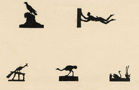 Anon., Antique Papercut Silhouette Sheet – Miniature Bird Studies – Late 19th-century Scherenschnitt