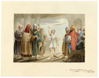 R.J. Blesard, Christ with the Doctors – 1834 watercolour painting