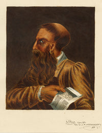 R.J. Blesard, Portrait of a Man, Head from Life – 1834 watercolour painting