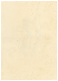 R.J. Blesard, Male Figure Study after Guercino – 1834 graphite drawing