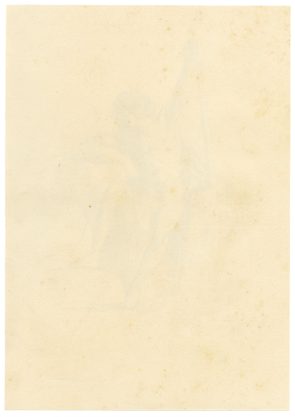 R.J. Blesard, Male Figure Study after Guercino – 1834 graphite drawing