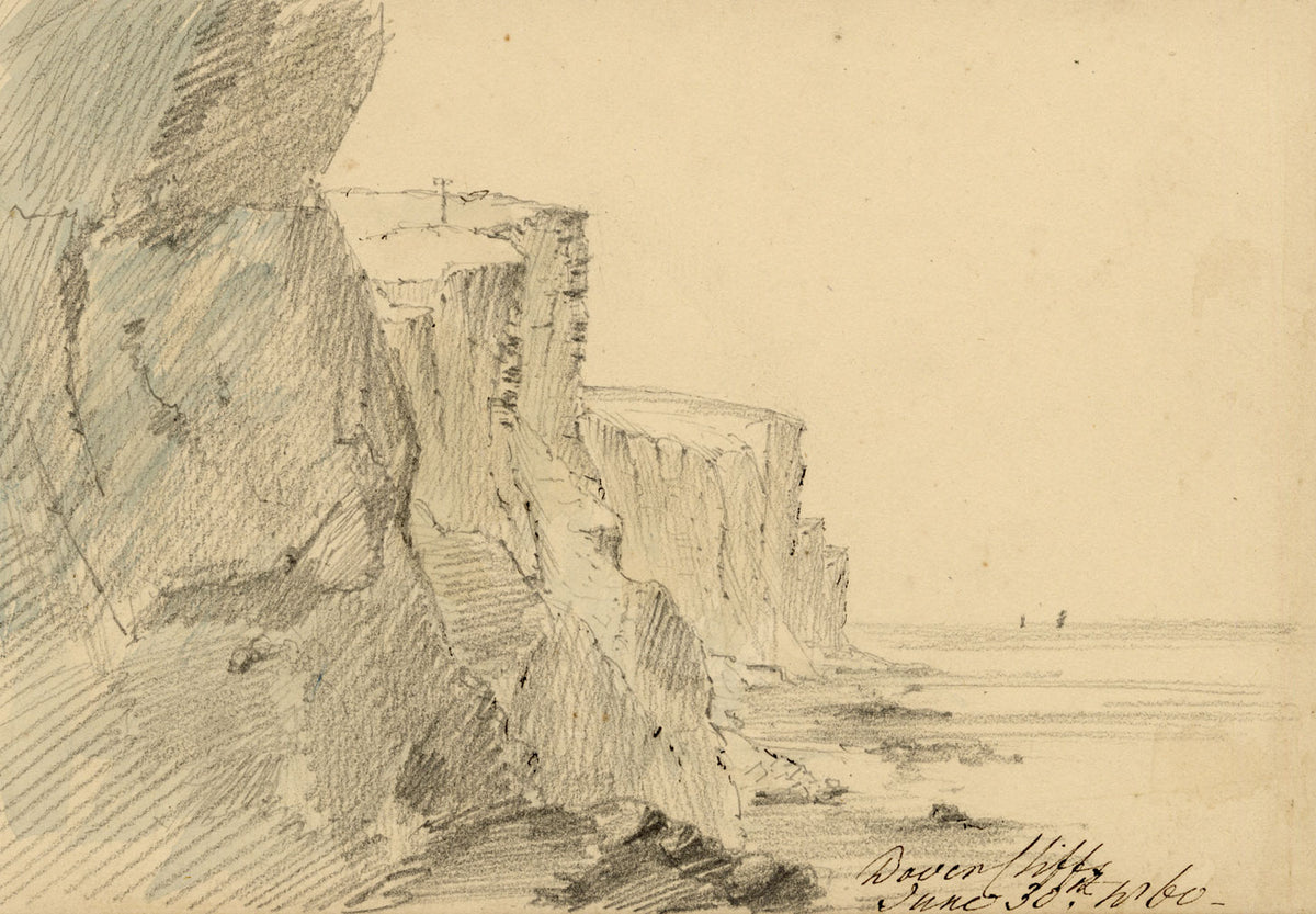 John Wilson of Seacroft Hall, Dover Cliffs, Kent – 1860 graphite drawing