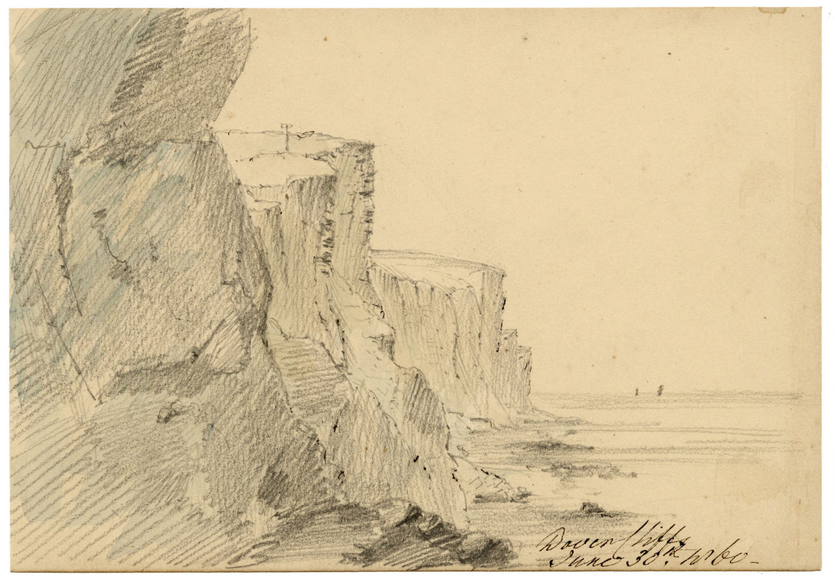 John Wilson of Seacroft Hall, Dover Cliffs, Kent – 1860 graphite drawing