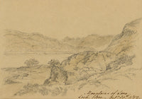 John Wilson of Seacroft Hall, Mountains of Lorn, Loch Etive, Argyll & Bute, Scotland – 1859 graphite drawing