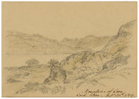 John Wilson of Seacroft Hall, Mountains of Lorn, Loch Etive, Argyll & Bute, Scotland – 1859 graphite drawing