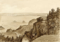 John Wilson of Seacroft Hall, Torbay from The Manor House, Torquay, Devon – 1875 watercolour painting