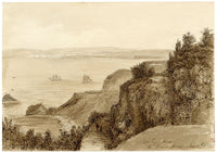 John Wilson of Seacroft Hall, Torbay from The Manor House, Torquay, Devon – 1875 watercolour painting