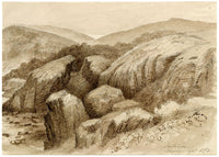 John Wilson of Seacroft Hall, Ansteys Cove Rocks, Torquay, Devon – 1874 watercolour painting