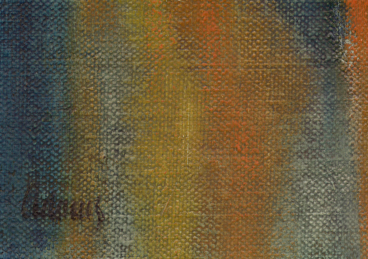 Attrib. Tate Adams, Mystical Monks in Saffron Robes – c.1943 oil painting