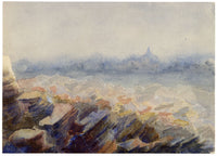 Whylock Pendavis, Looking towards Pieter Both Mountain, Moka, Mauritius – 1880s watercolour painting