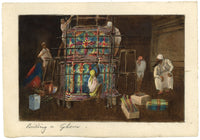 Whylock Pendavis, Building a Ghoon for Yamsé Muslim Festival, Mauritius – 1880s watercolour painting