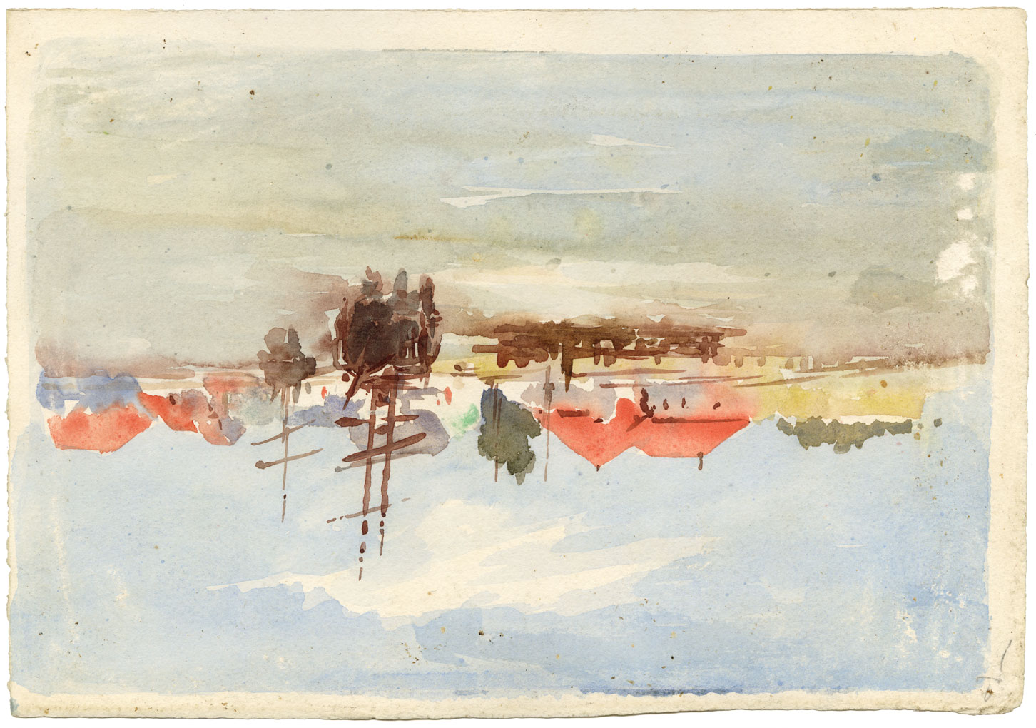 Whylock Pendavis, Building a Ghoon for Yamsé Muslim Festival, Mauritius – 1880s watercolour painting