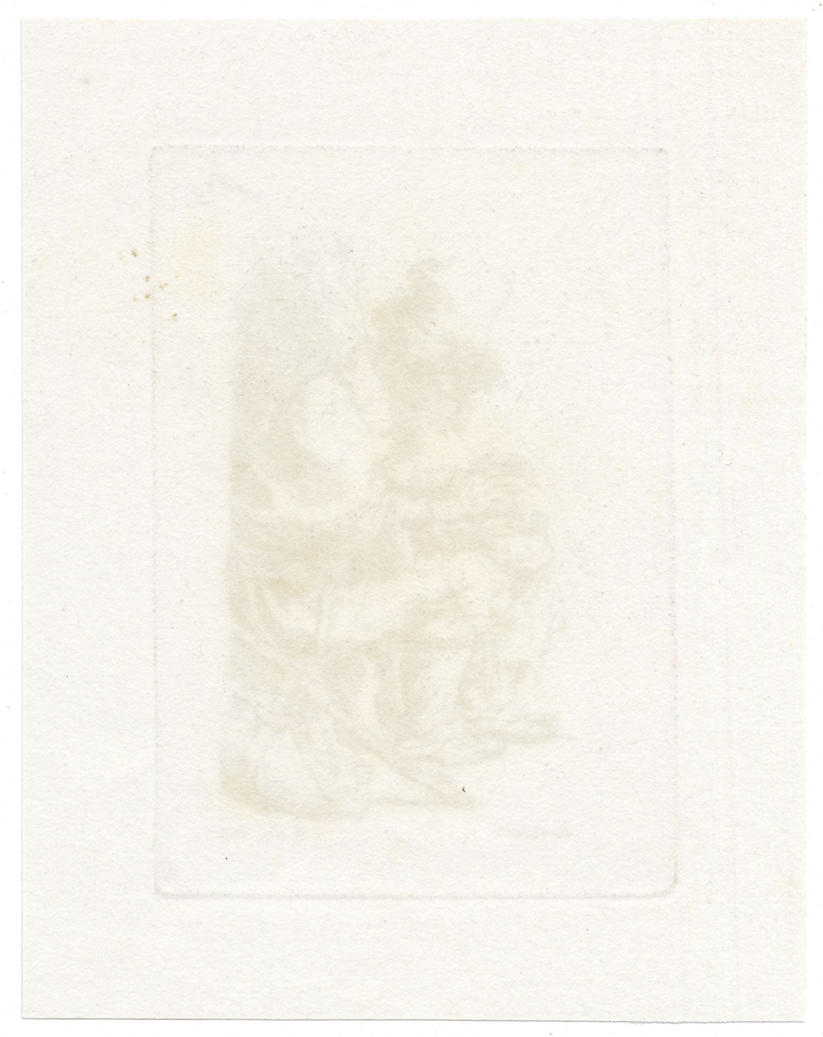 Francesco Novelli after Rembrandt, Beggar Seated Warming His Hands at a Chafing Dish – 1860 etching print