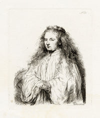 Francesco Novelli after Rembrandt, The Little Jewish Bride (Saskia as Saint Catherine) – 1860 etching print