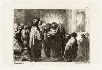 Francesco Novelli after Rembrandt, The Tribute Money – 1860 etching print