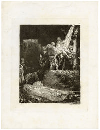 Francesco Novelli after Rembrandt, The Descent from the Cross by Torchlight – 1860 etching print