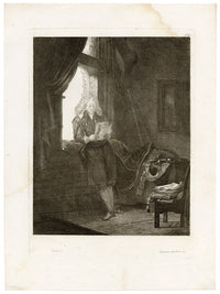 Francesco Novelli after Rembrandt, Portrait of Jan Six – 1860 etching print