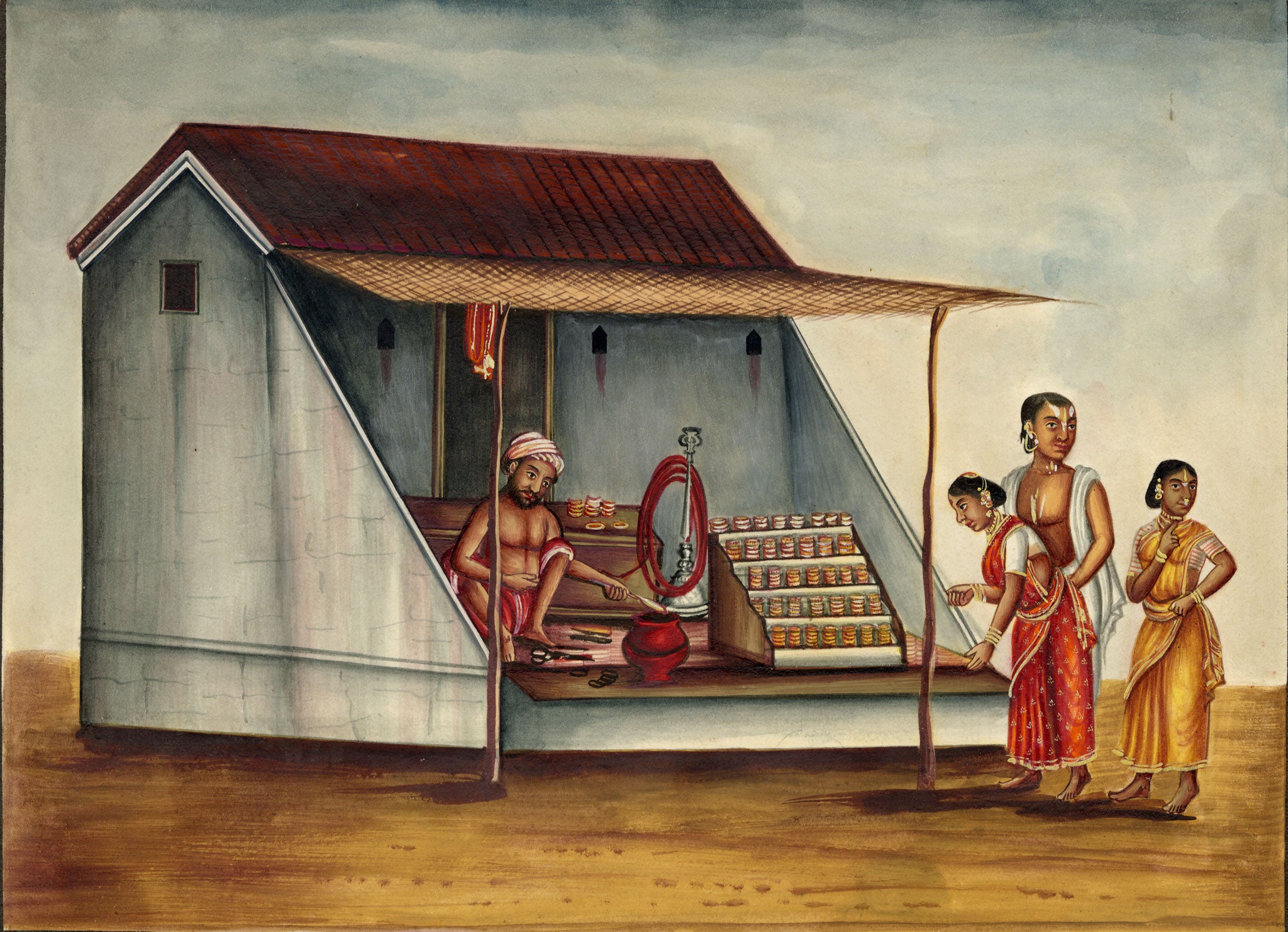 Indian Company School, Bangle Making – c.1840s gouache painting