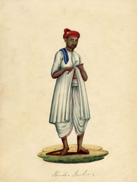 Indian Company School, Hindoo Barber – c.1840s gouache painting