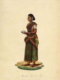 Indian Company School, Hindoo Barber's Wife – c.1840s gouache painting