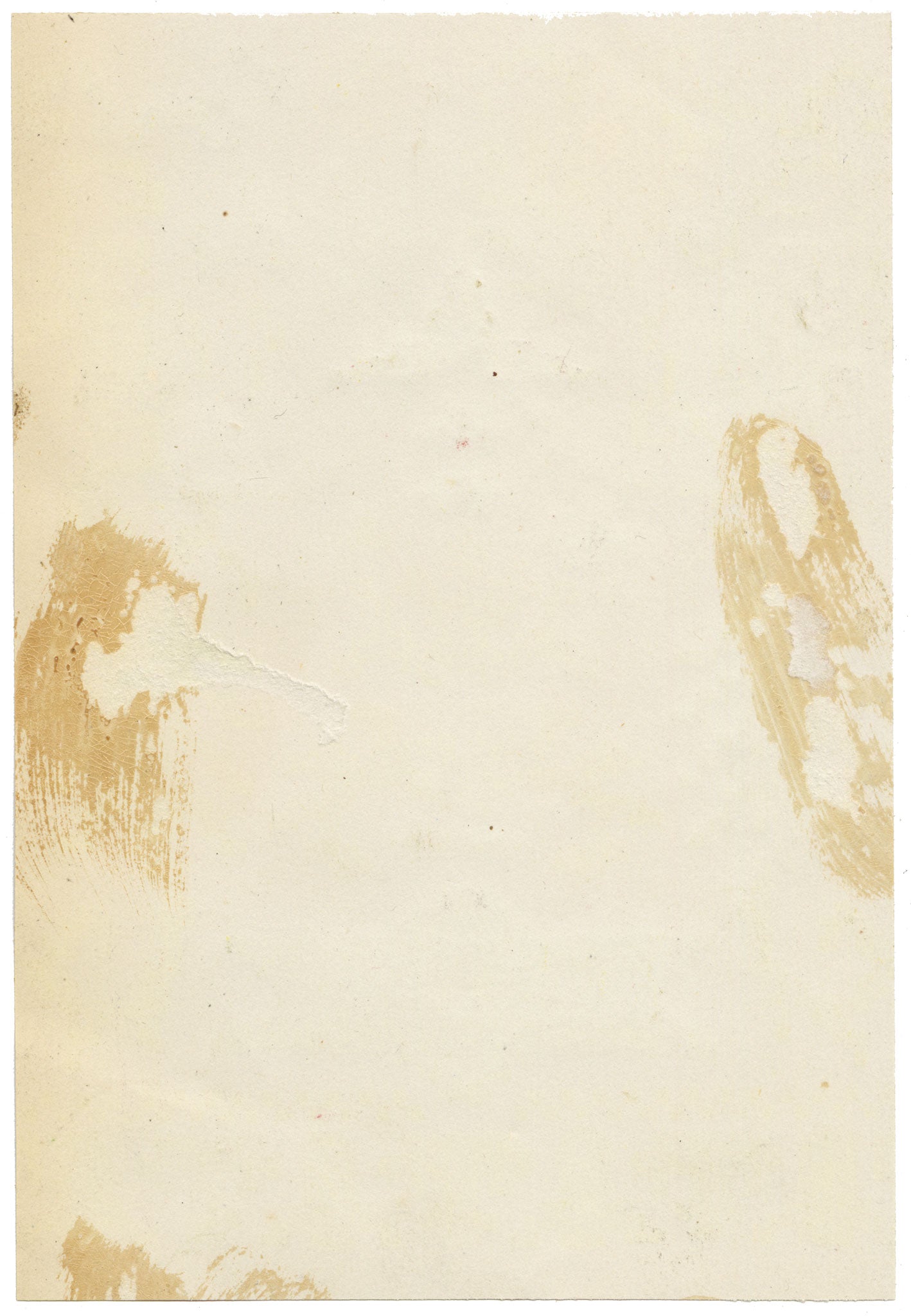 Anon., Antique French Textile Design: Aztec Jacquard on Yellow – 1880s gouache painting