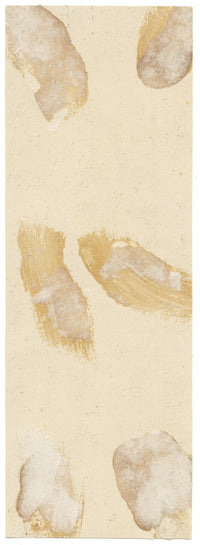 Anon., Antique French Textile Design: Rainbow Stripe Floral Arabesque – 1880s gouache painting