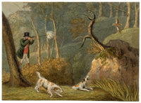 Anon., Huntsman & Hounds Pheasant Shooting – Early 19th-century aquatint print