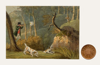 Anon., Huntsman & Hounds Pheasant Shooting – Early 19th-century aquatint print