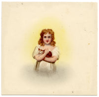 Anon., A Little Girl Nursing a Kitten after James Northcote – Early 19th-century watercolour painting