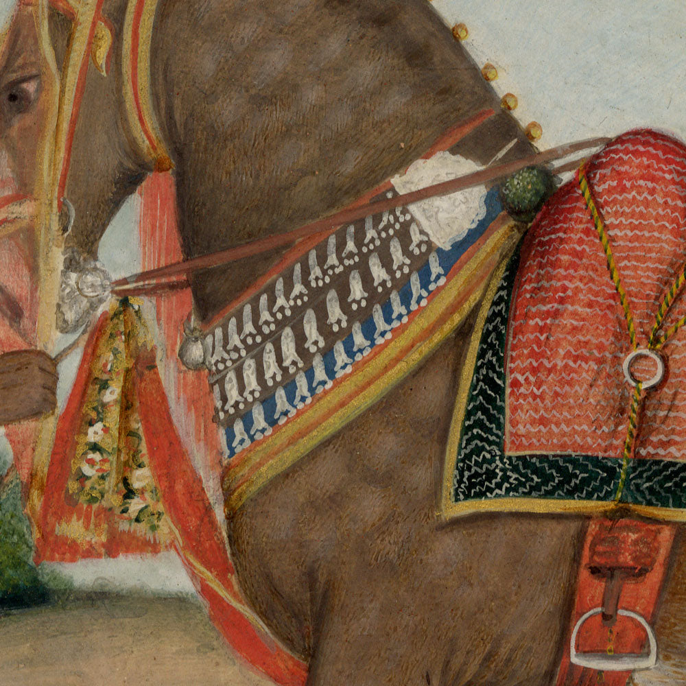 Indian Company School, A Caparisoned Horse & Groom, Possibly Skinner's Horse – Early 19th-century gouache painting