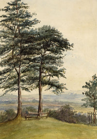 William Martin Conway, View from Common, Tunbridge Wells, Kent – Late 19th-century watercolour painting